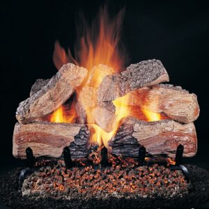 Stock Image - Rasmussen - Evening Desire (ED) Rasmussen Gas Log Set & Burner - Stove Depot and Chimney Works