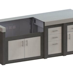 Stock Image - Stoll Outdoor  - 92in Outdoor Kitchen Island Kitchen - Stove Depot and Chimney Works