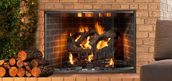 Stock Image - Outdoor Lifestyles Cottagewood Wood Fireplace Outdoor Lifestyles Wood Fireplace & Outdoor Fire - Stove Depot and Chimney Works