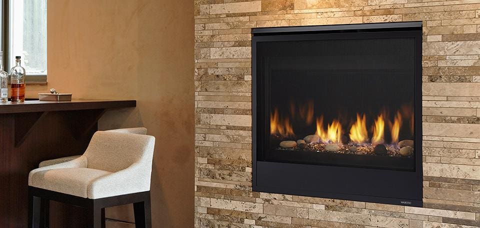 Stock Image - Majestic Quartz Series Direct Vent Gas Fireplace Majestic Gas Fireplace - Stove Depot and Chimney Works