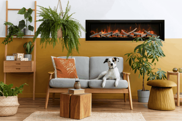 Stock Image - Amantii - Smart 40″ Wide – Deep Indoor or Outdoor Electric Built-in only with Black Steel Surround  - Stove Depot and Chimney Works