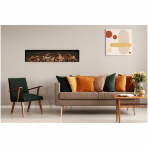 Stock Image - Amantii - Smart 60″ Wide – Deep Indoor or Outdoor Electric Built-in only with Black Steel Surround  - Stove Depot and Chimney Works