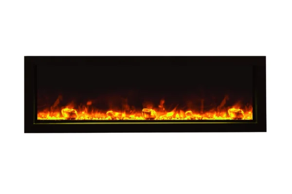 Stock Image - Amantii - Smart 50" Electric Slim Built-in only comes with optional black steel surround  - Stove Depot and Chimney Works