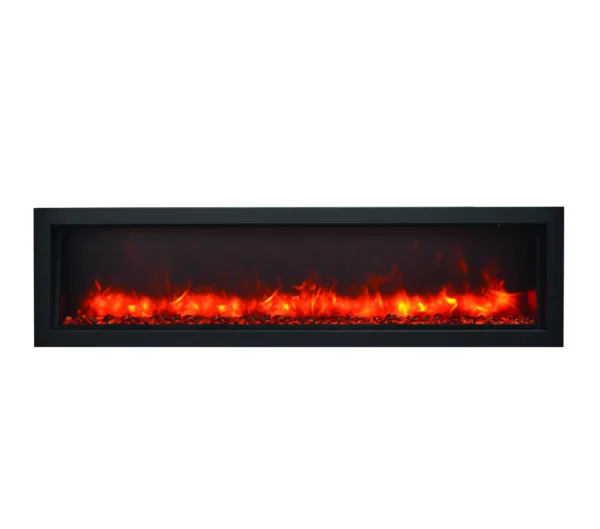Stock Image - Amantii - Smart 60" Electric Slim Built-in only comes with optional black steel surround  - Stove Depot and Chimney Works