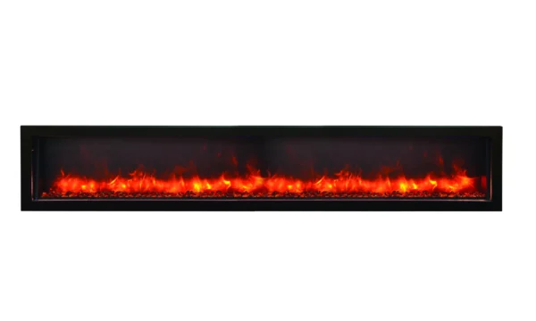 Stock Image - Amantii - Smart 88" Electric Deep Built-in only comes with optional black steel surround  - Stove Depot and Chimney Works