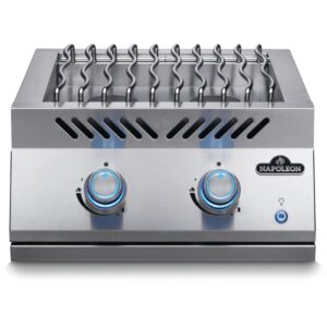 Stock Image - Napoleon - Built-In 700 Series 18" Dual Range Top Burner Natural Gas, Stainless Steel Napoleon Grill Gas Built-In Grill - Stove Depot and Chimney Works