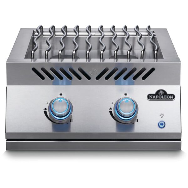Stock Image - Napoleon - Built-In 700 Series 18" Dual Range Top Burner Natural Gas, Stainless Steel Napoleon Grill Gas Built-In Grill - Stove Depot and Chimney Works