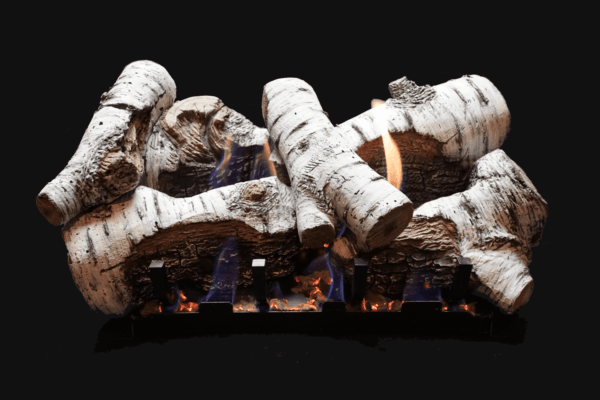 Stock Image - American Hearth - Vent-Free Slope Glaze Burners and Matching Log Sets American Hearth - Stove Depot and Chimney Works