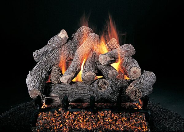 Stock Image - Rasmussen - Bonfire (BF) Rasmussen Gas Log Set & Burner - Stove Depot and Chimney Works