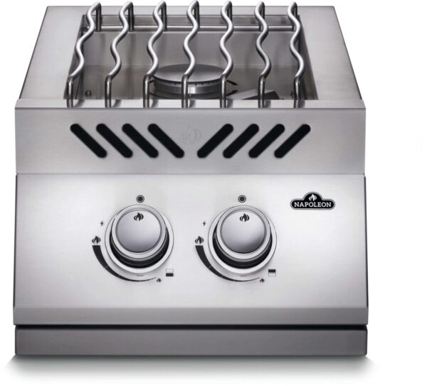 Stock Image - Napoleon - Built-in 500 Series Inline Dual Range Top Burner, Stainless Steel Cover Napoleon Grill Gas Built-In Grill - Stove Depot and Chimney Works