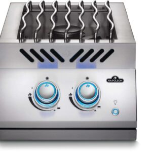 Stock Image - Napoleon - Built-in 700 Series 12" Inline Dual Range Burner Natural Gas, Stainless Steel Napoleon Grill Gas Built-In Grill - Stove Depot and Chimney Works