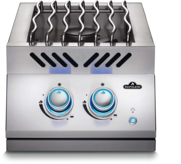 Stock Image - Napoleon - Built-in 700 Series 12" Inline Dual Range Burner Natural Gas, Stainless Steel Napoleon Grill Gas Built-In Grill - Stove Depot and Chimney Works