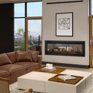 Stock Image - Kozy Heat Callaway See-Thru Is In Showroom - Stove Depot and Chimney Works