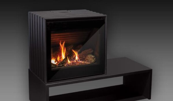 Stock Image - Enviro The Cube Enviro Gas Freestanding & Legs & Traditional Stove - Stove Depot and Chimney Works
