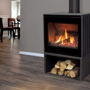 Stock Image - Enviro The Cube Enviro Gas Freestanding & Legs & Traditional Stove - Stove Depot and Chimney Works