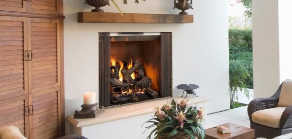Stock Image - Outdoor Lifestyles Castlewood Wood Fireplace Outdoor Lifestyles Wood Fireplace & Outdoor Fire - Stove Depot and Chimney Works