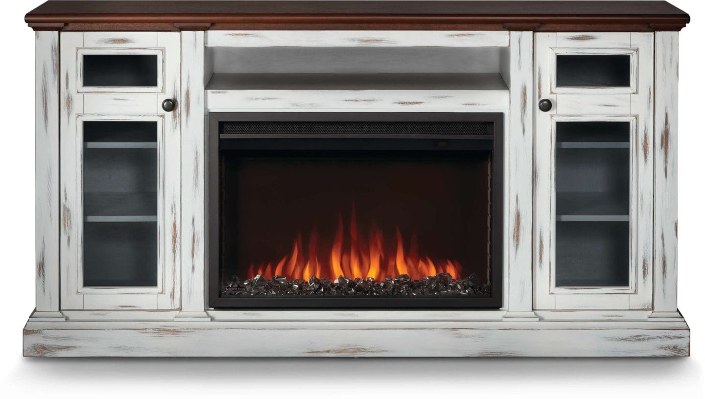 Stock Image - Napoleon - The Charlotte Electric Fireplace Media Console Napoleon Hearth Electric Console - Stove Depot and Chimney Works