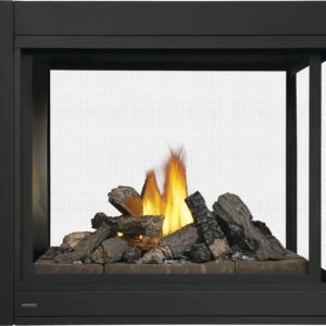 Stock Image - Napoleon - CBHD4 3-Sided Direct Vent Fireplace with Logs, Natural Gas, Alternate Electronic Ignition Napoleon Hearth Gas Fireplace - Stove Depot and Chimney Works