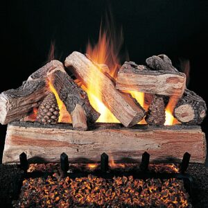 Stock Image - Rasmussen - CrossFire (XF) Rasmussen Gas Log Set & Burner - Stove Depot and Chimney Works