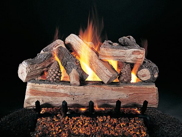 Stock Image - Rasmussen - CrossFire (XF) Rasmussen Gas Log Set & Burner - Stove Depot and Chimney Works