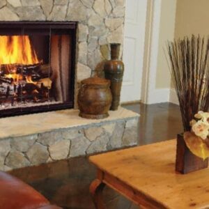 Stock Image - Majestic Designer Series Wood-Burning Fireplace Majestic Wood Fireplace - Stove Depot and Chimney Works