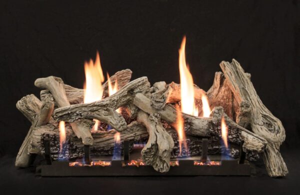Stock Image - American Hearth - Vent-Free Slope Glaze Burners and Matching Log Sets American Hearth - Stove Depot and Chimney Works