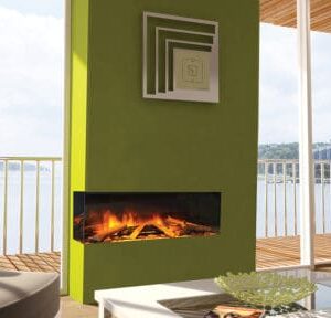 Stock Image - European Home E40: Corner Style Electric Fireplace Electric Fireplaces - Stove Depot and Chimney Works