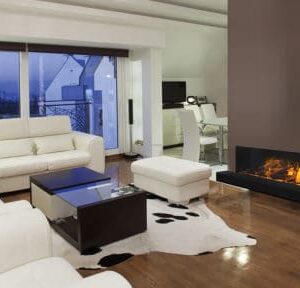 Stock Image - European Home E60: Corner Style Electric Fireplace Electric Fireplaces - Stove Depot and Chimney Works