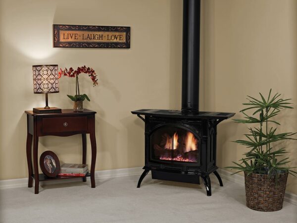 Stock Image - American Hearth - Spirit Gas Stoves - Direct-Vent Cast Iron Stoves (DVP) American Hearth - Stove Depot and Chimney Works