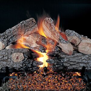 Stock Image - Rasmussen - Evening Prestige (EPR) Rasmussen Gas Log Set & Burner - Stove Depot and Chimney Works