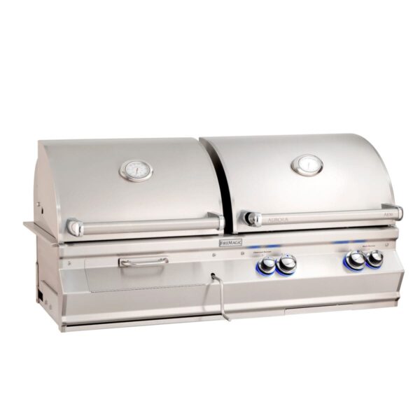 Stock Image - Fire Magic - Aurora A830i Gas/Charcoal Combo Built-In Grill Fire Magic - Stove Depot and Chimney Works