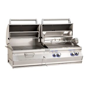 Stock Image - Fire Magic - Aurora A830i Gas/Charcoal Combo Built-In Grill Fire Magic - Stove Depot and Chimney Works