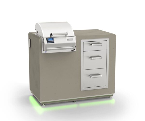 Stock Image - Fire Magic - Electric Grill Island Bundle with Triple Drawer Fire Magic - Stove Depot and Chimney Works