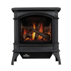 Stock Image - Napoleon - Knightsbridge™ Direct Vent Stove, Natural Gas, Electronic Ignition - Black Napoleon Hearth Gas Freestanding Stove - Stove Depot and Chimney Works