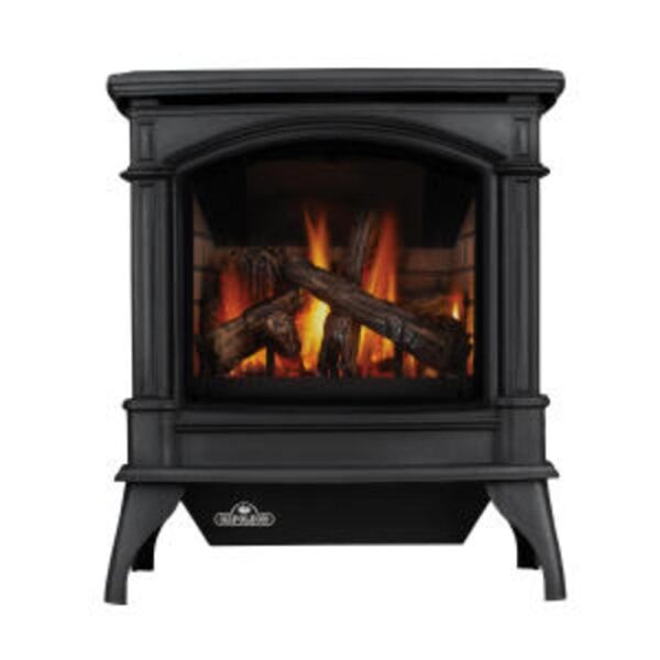 Stock Image - Napoleon - Knightsbridge™ Direct Vent Stove, Natural Gas, Electronic Ignition - Black Napoleon Hearth Gas Freestanding Stove - Stove Depot and Chimney Works