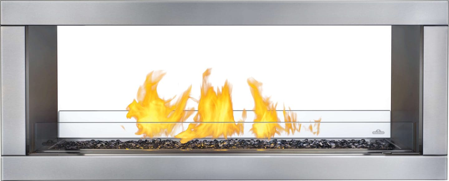 Stock Image - Napoleon - Galaxy™ 48 See Through Outdoor Fireplace, Natural Gas, Electronic Ignition Napoleon Hearth Gas See-Thru Fireplace & Outdoor Fire - Stove Depot and Chimney Works