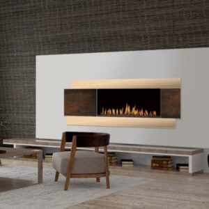 Stock Image - European Home - H Series Linear European Home Gas Linear Fireplace - Stove Depot and Chimney Works