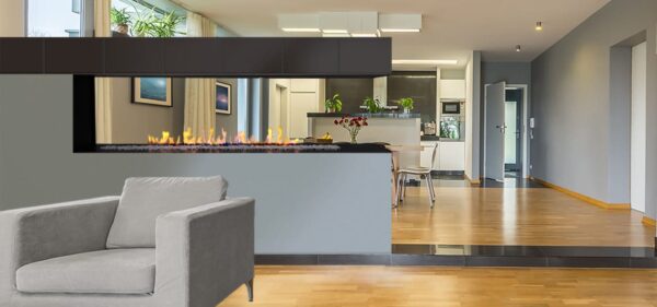 Stock Image - European Home - H Series Peninsula European Home Gas Peninsula Fireplace - Stove Depot and Chimney Works
