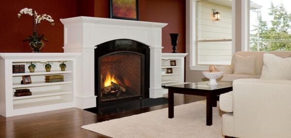 Stock Image - Heatilator Heirloom Series Gas Fireplace Heatilator Gas Fireplace - Stove Depot and Chimney Works