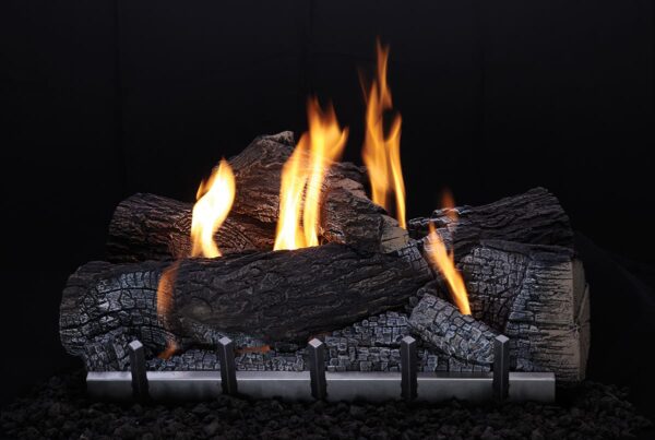 Stock Image - American Hearth - Outdoor Refractory Log Sets and Harmony Burners American Hearth - Stove Depot and Chimney Works