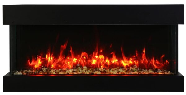 Stock Image - Amantii - Smart 30" unit – 10 5/8" in depth 3 sided glass fireplace  - Stove Depot and Chimney Works