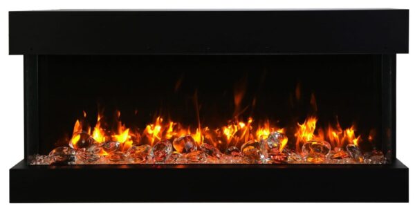Stock Image - Amantii - Smart 50" unit – 10 5/8" in depth 3 sided glass fireplace  - Stove Depot and Chimney Works
