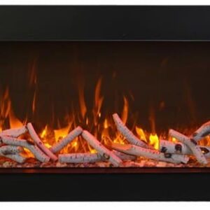 Stock Image - Amantii - Smart 88" unit - 14 1/4" in depth 3 sided glass fireplace  - Stove Depot and Chimney Works