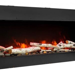 Stock Image - Amantii - Smart 72" unit – 10 5/8" in depth 3 sided glass fireplace  - Stove Depot and Chimney Works