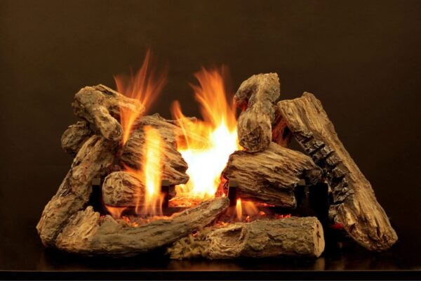 Stock Image - American Hearth - Elite Radiant Vented Burners and Matching Log Sets American Hearth - Stove Depot and Chimney Works