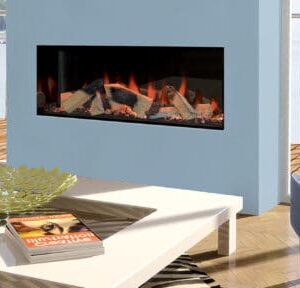 Stock Image - European Home Kiruna Single-Sided Electric Fireplace Electric Fireplaces - Stove Depot and Chimney Works
