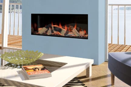 Stock Image - European Home Kiruna Single-Sided Electric Fireplace Electric Fireplaces - Stove Depot and Chimney Works