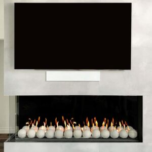 Stock Image - Flare - Left Corner Flare Fireplaces Gas Corner Fireplace - Stove Depot and Chimney Works