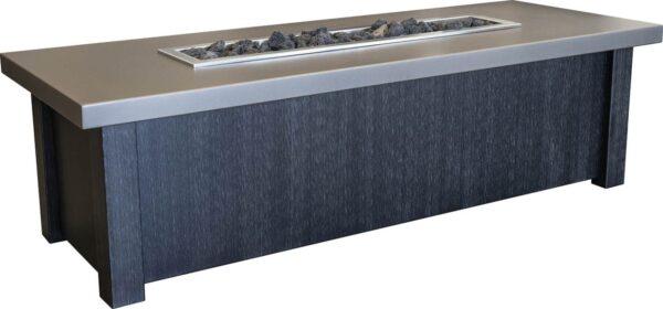 Stock Image - Stoll Outdoor -  Linear Fire Pit Table Fire Table - Stove Depot and Chimney Works