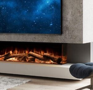 Stock Image - European Home Linnea Corner Style Electric Fireplace Electric Fireplaces - Stove Depot and Chimney Works